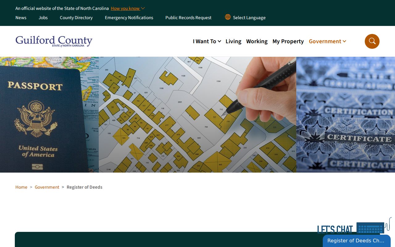 High Point previous residents Guilford deed index entry point